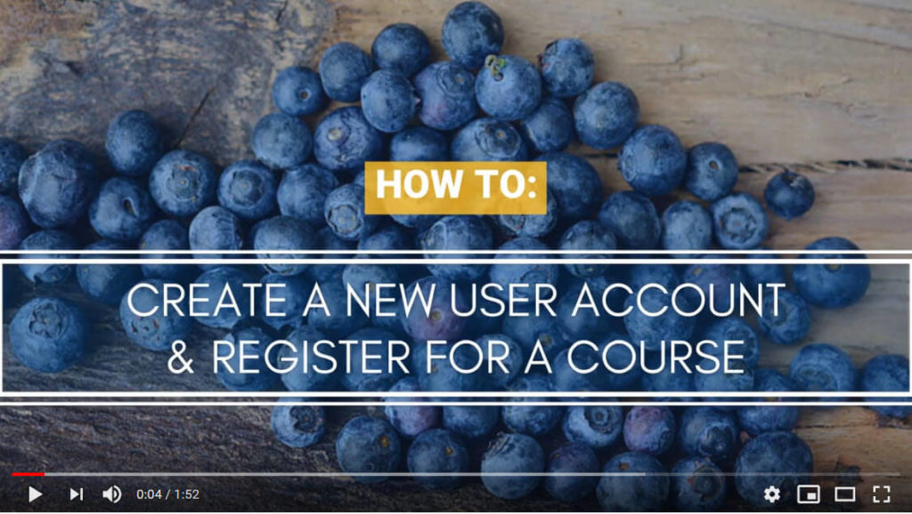 Video Thumbnail with link on How to Create an account and register for a course