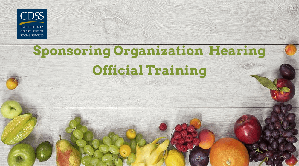 CDSS-160 Sponsoring Organization Hearing Official Training Cover Image